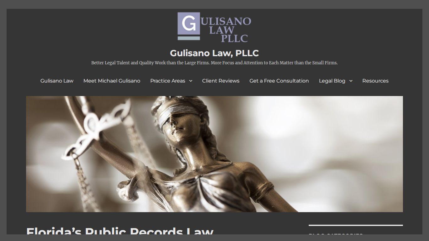 Florida’s Public Records Law — Gulisano Law, PLLC